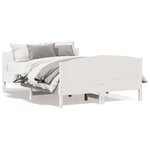 vidaXL Cadre de lit sans matelas blanc 160x200 cm bois de pin massif