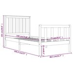 vidaXL Cadre de lit sans matelas noir bois massif
