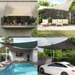 vidaXL Voile d'ombrage 160 g/m² Noir 3 5x3 5x4 9 m PEHD