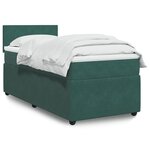 vidaXL Sommier à lattes de lit avec matelas Vert foncé 90x190 cm