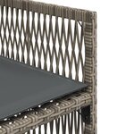 vidaXL Chaises de jardin avec coussins lot de 4 gris résine tressée
