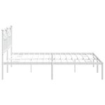 vidaXL Cadre de lit métal sans matelas et tête de lit blanc 160x200 cm