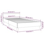 vidaXL Cadre de lit sans matelas vert foncé 80x200 cm velours