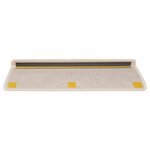 vidaXL Tapis d'escalier autocollants 15 Pièces 65x21x4 cm Crème