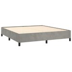 vidaXL Sommier à lattes de lit et matelas Gris clair 160x200cm Velours