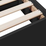 vidaXL Cadre de lit avec tiroirs sans matelas noir 150x200 cm