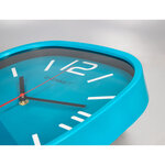 Q-connect horloge murale - Plastique - Diamètre 30 cm - Bleu