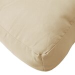 vidaXL Coussins de palette lot de 2 beige tissu oxford