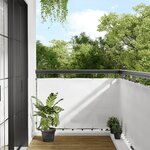 vidaXL Écran de balcon blanc 90x1000 cm 100  polyester oxford