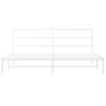 vidaXL Cadre de lit métal sans matelas et tête de lit blanc 200x200 cm