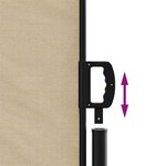 vidaXL Auvent latéral rétractable beige 200x500 cm