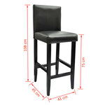 Set de 1 table de bar et 4 tabourets noir