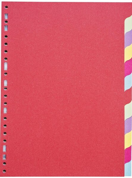 Jeu de 12 intercalaires format A4 Carte Recyclée 220g COUTAL