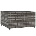 vidaXL Salon de jardin 4 Pièces avec coussins Gris Résine tressée