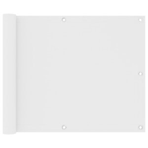 vidaXL Écran de balcon Blanc 75x600 cm Tissu Oxford