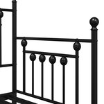 vidaXL Cadre de lit de jour avec lit gigogne Noir 75x190 cm en acier