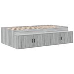 vidaXL Lit de rangement Gris Sonoma 90x190 cm