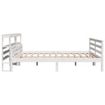 vidaXL Cadre de lit avec tête de lit sans matelas blanc 180x200 cm