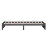 vidaXL Cadre de lit sans matelas gris bois massif 90x200 cm