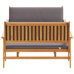 Ensemble de canapé de jardin 3 pièces avec coussins en bois d'acacia