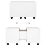 vidaXL Table basse blanc 60x60x38 cm bois d'ingénierie