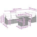 vidaXL Ensemble de salle à manger de jardin 7 pièces avec coussins en poly rotin noir et acacia