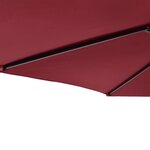 vidaXL Parasol de jardin avec mât en acier bordeaux 225x225x212 cm