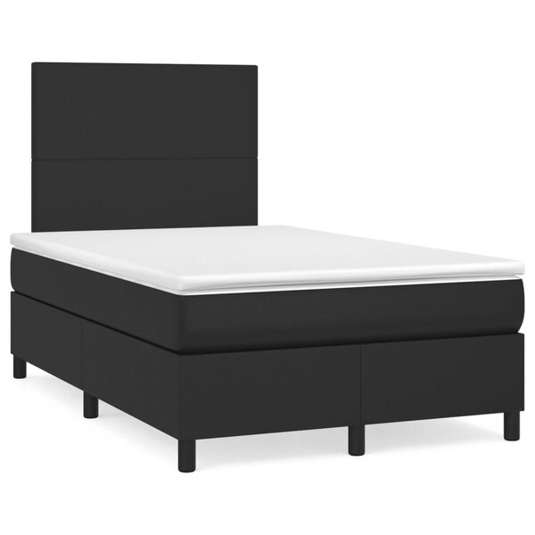 vidaXL Sommier à lattes de lit matelas Noir 120x200 cm Similicuir