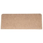 vidaXL Tapis d'escalier auto-adhésifs 15 Pièces 65x24 5x3 5 cm Beige