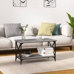 vidaXL Table basse Sonoma gris 80x45x45 cm Bois d'ingénierie et fer