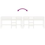 vidaXL Lit mezzanine d'enfants sans matelas avec échelle 80x200 cm