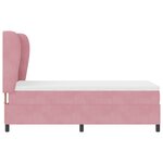 Lit Box Spring vidaXL avec Matelas Rose 90x200 cm Velours