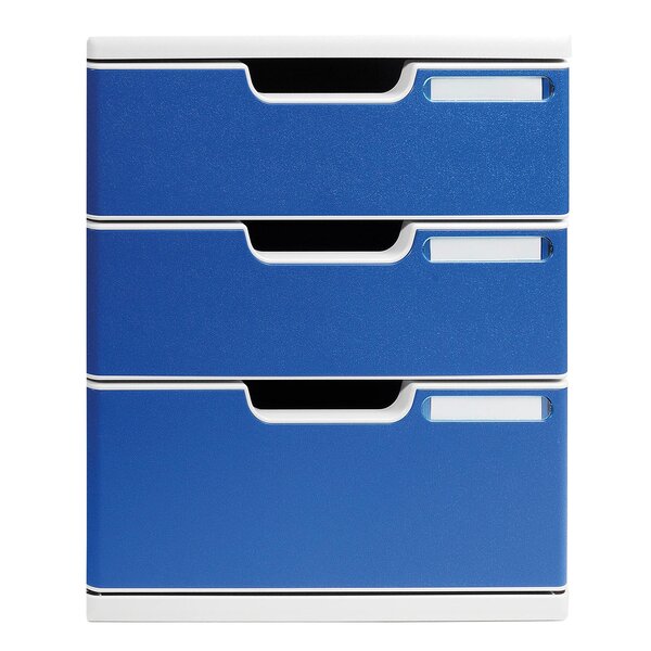 Module De Classement Modulo Office 3 Tiroirs Fermés - Bleu - Exacompta