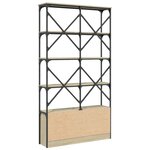 vidaXL Bibliothèque chêne sonoma 100x26x180cm bois ingénierie et métal