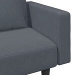 vidaXL Ensemble de canapés 2 Pièces avec coussins gris foncé velours