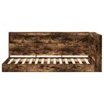 vidaXL Lit avec bibliothèque Chêne Fumé 75x190 cm Bois d'ingénierie