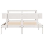vidaXL Cadre de lit sans matelas blanc 150x200 cm bois de pin massif