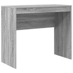 vidaXL Bureau avec rangement gris sonoma en bois d'ingénierie