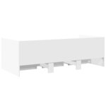 vidaXL Lit de jour avec tiroirs blanc 100x200 cm bois d'ingénierie