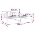 vidaXL Lit de jour Marron miel 90x190 cm Bois de pin massif