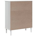vidaXL Buffet SENJA aspect rotin blanc 90x40x112cm bois massif de pin