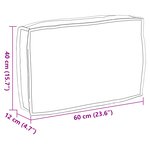 vidaXL Coussin Palette pour Soutien Lombaire Gris 60x40x12 cm Tissu Oxford
