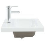 vidaXL Lavabo encastré avec robinet 61x39x18 cm céramique blanc