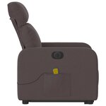vidaXL Fauteuil inclinable de massage électrique Marron foncé Tissu