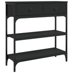 vidaXL Table console noir 72 5x25x75 cm bois d'ingénierie