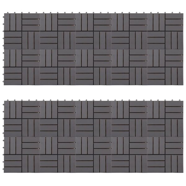 vidaXL Carreaux de terrasse 20Pièces Délavage gris 30x30 cm Acacia solide