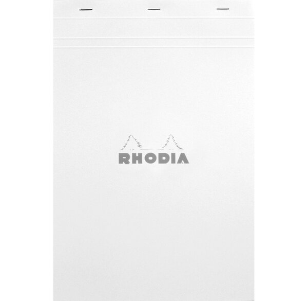 Bloc WHITE N°18 21x29,7cm 80F Q.5x5 Blanc RHODIA