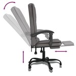 Fauteuil de massage inclinable de bureau informatique étude similicuir gris 02_0025408