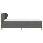Lit Box Spring avec Matelas vidaXL Gris Foncé 100x200 cm Tissu