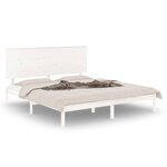 vidaXL Cadre de lit sans matelas blanc 200x200 cm bois massif de pin